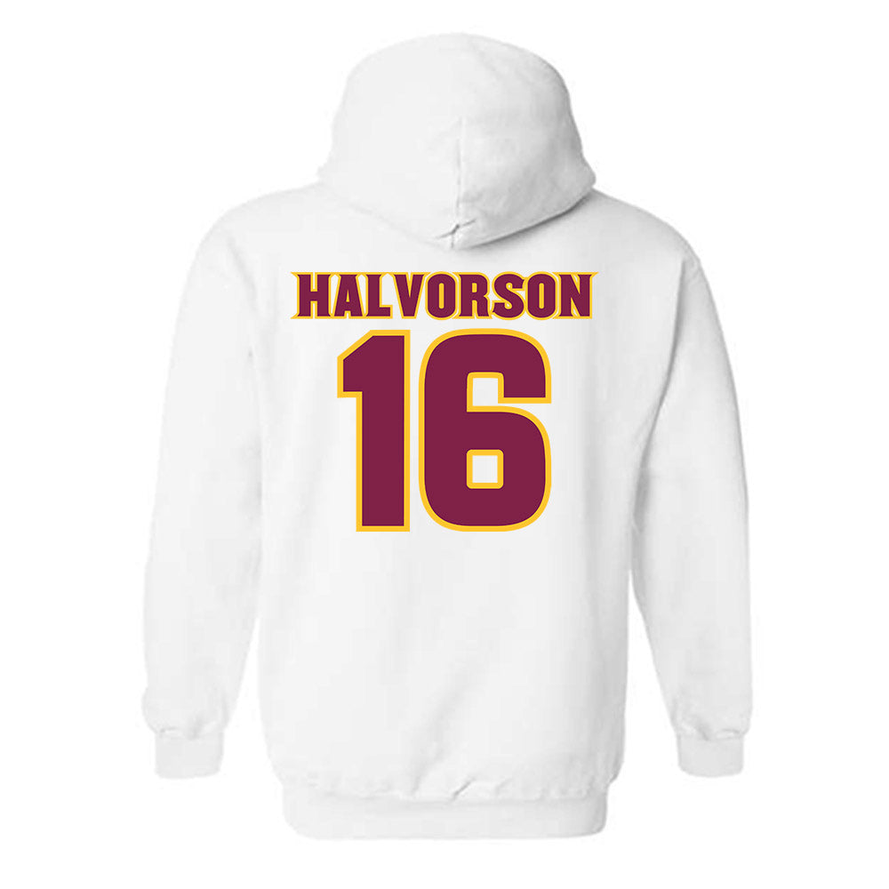 Arizona State - NCAA Baseball : Wyatt Halvorson - Replica Shersey Hooded Sweatshirt-1