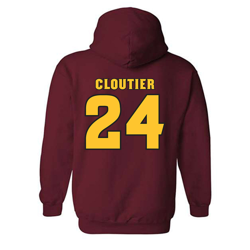 Arizona State - NCAA Men's Ice Hockey : Justin Cloutier - Replica Shersey Hooded Sweatshirt-1