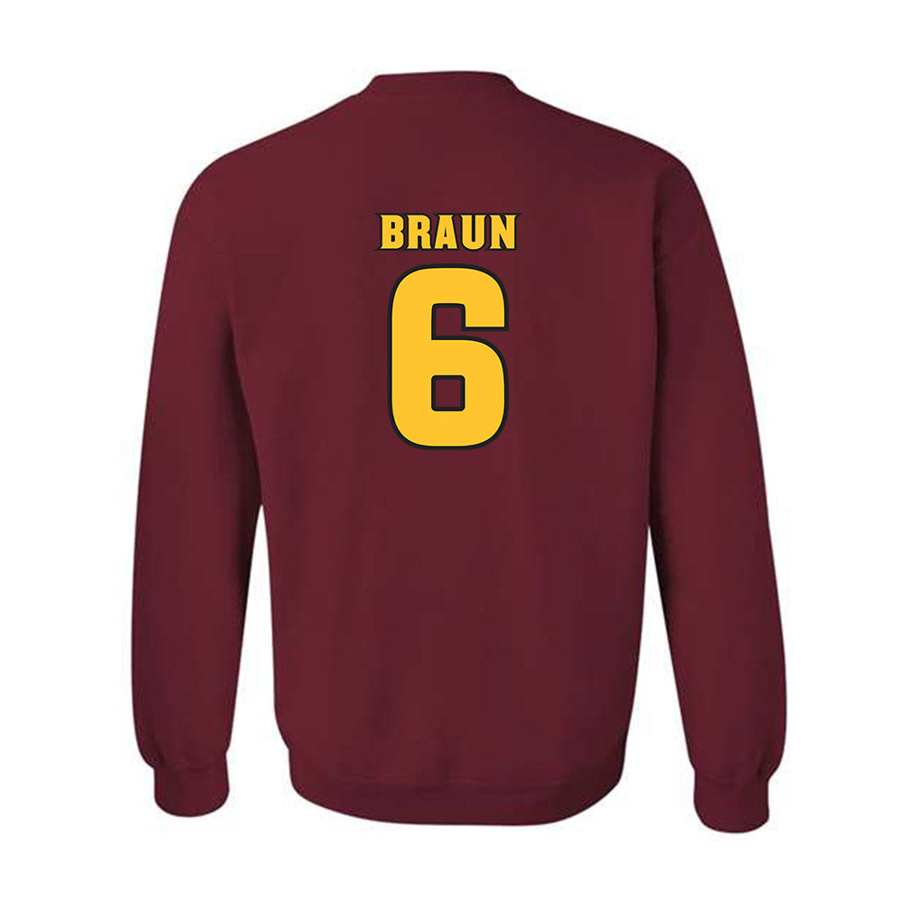 Arizona State - NCAA Men's Basketball : Connor Braun - Replica Shersey Crewneck Sweatshirt