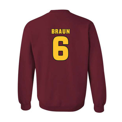 Arizona State - NCAA Men's Basketball : Connor Braun - Replica Shersey Crewneck Sweatshirt