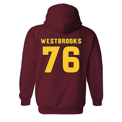 Arizona State - NCAA Football : Champ Westbrooks - Replica Shersey Hooded Sweatshirt-1