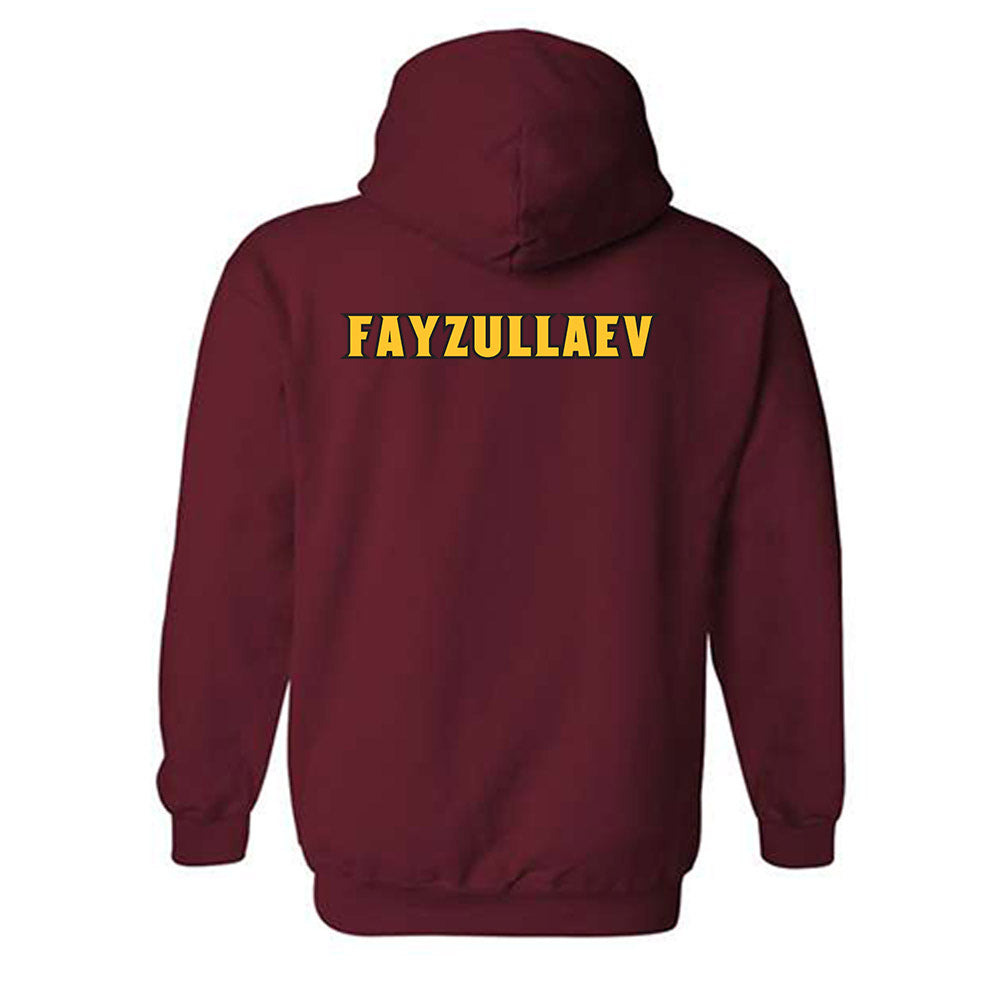 Arizona State - NCAA Wrestling : Azizbek Fayzullaev - Replica Shersey Hooded Sweatshirt-1
