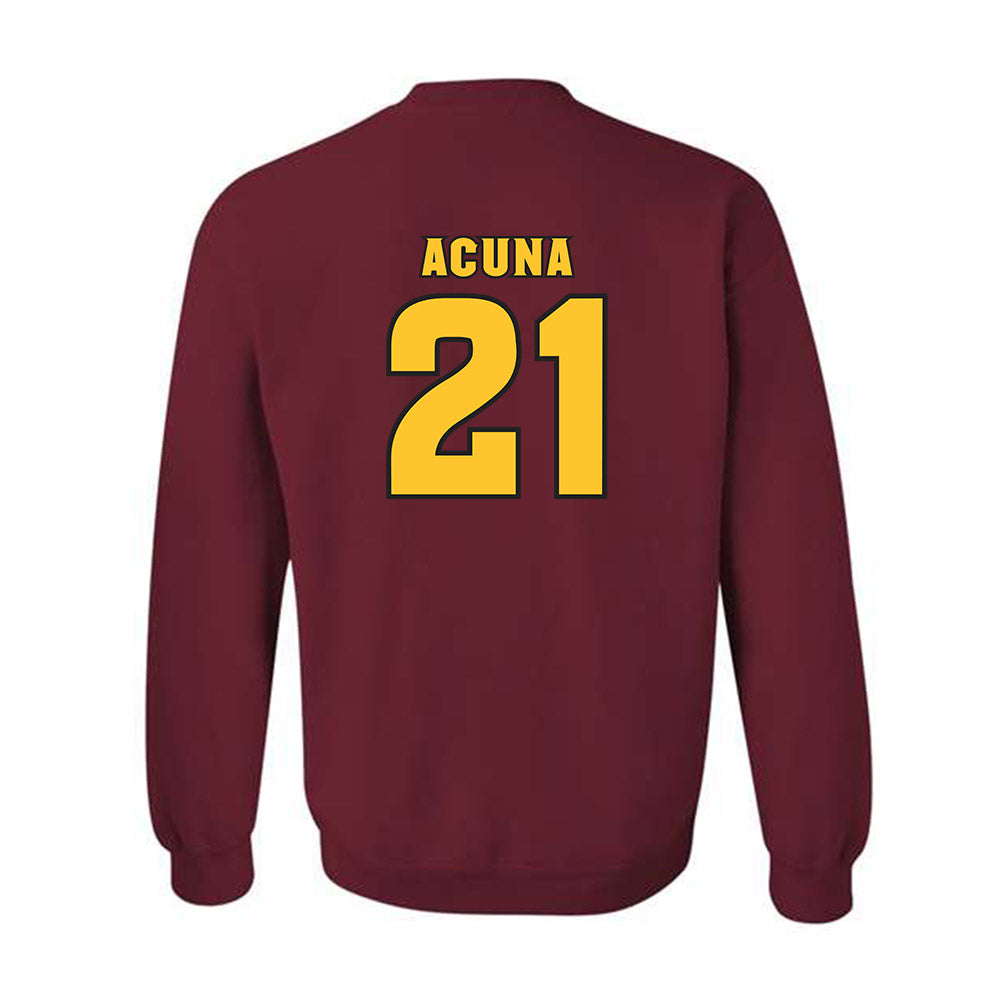 Arizona State - NCAA Softball : Yannixa Acuna - Replica Shersey Crewneck Sweatshirt-1