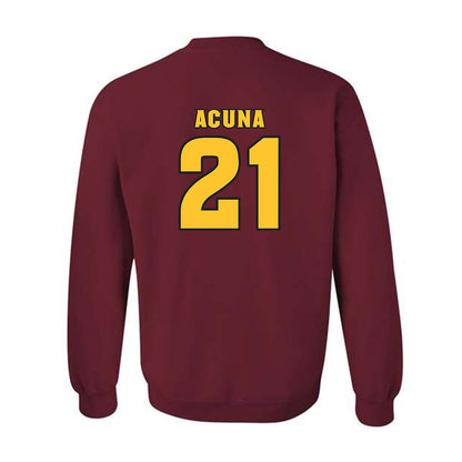 Arizona State - NCAA Softball : Yannixa Acuna - Replica Shersey Crewneck Sweatshirt-1
