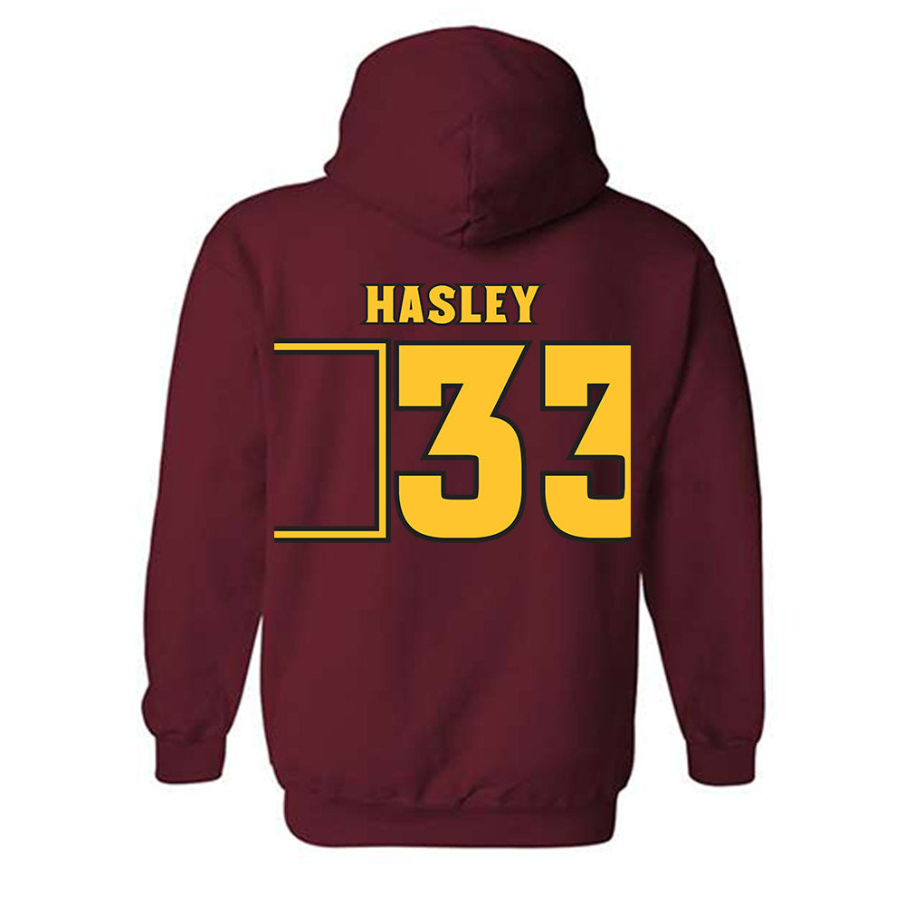 Arizona State - NCAA Men's Ice Hockey : Connor Hasley - Replica Shersey Hooded Sweatshirt-1