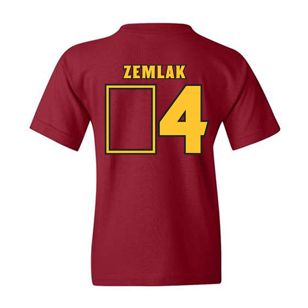 Arizona State - NCAA Men's Ice Hockey : Austin Zemlak - Replica Shersey Youth T-Shirt-1