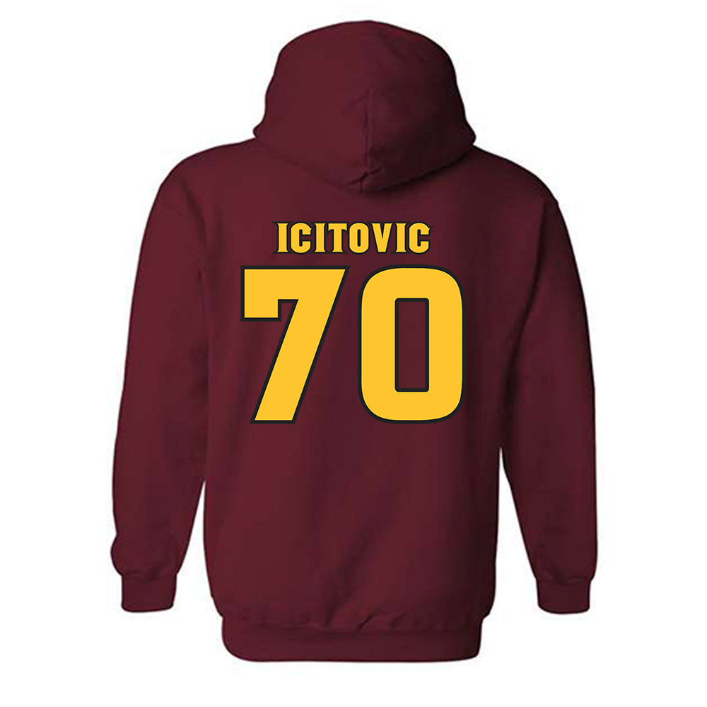 Arizona State - NCAA Men's Basketball : Jovan Icitovic - Replica Shersey Hooded Sweatshirt-1