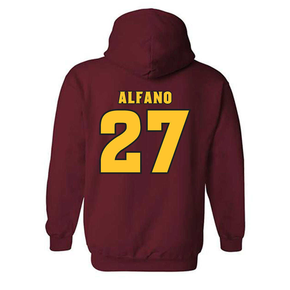 Arizona State - NCAA Men's Ice Hockey : Sam Alfano - Replica Shersey Hooded Sweatshirt-1