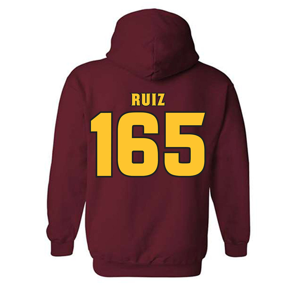 Arizona State - NCAA Wrestling : Nicco Ruiz - Replica Shersey Hooded Sweatshirt-1