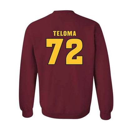 Arizona State - NCAA Football : Doughless Teloma - Replica Shersey Crewneck Sweatshirt-1