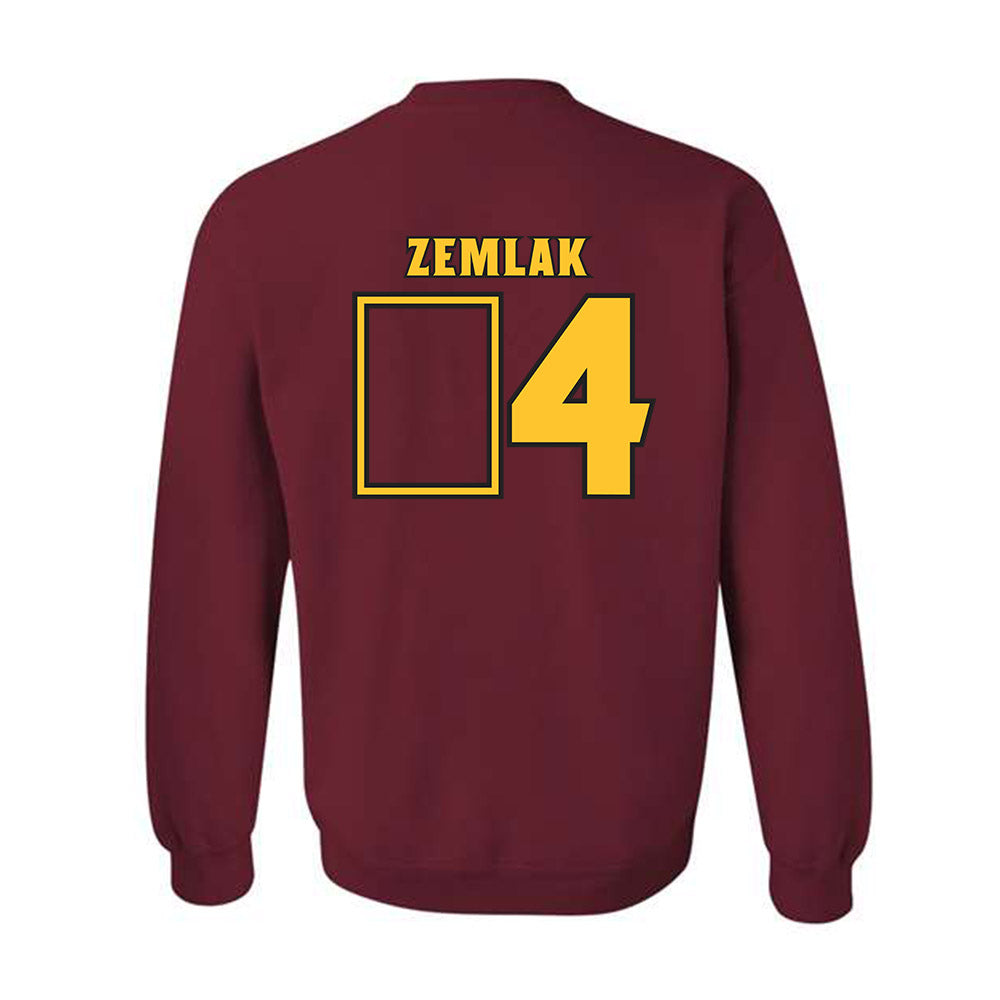 Arizona State - NCAA Men's Ice Hockey : Austin Zemlak - Replica Shersey Crewneck Sweatshirt-1