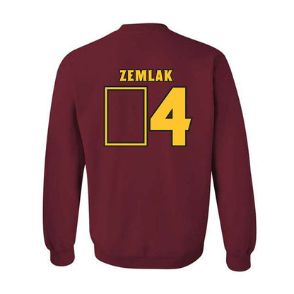 Arizona State - NCAA Men's Ice Hockey : Austin Zemlak - Replica Shersey Crewneck Sweatshirt-1