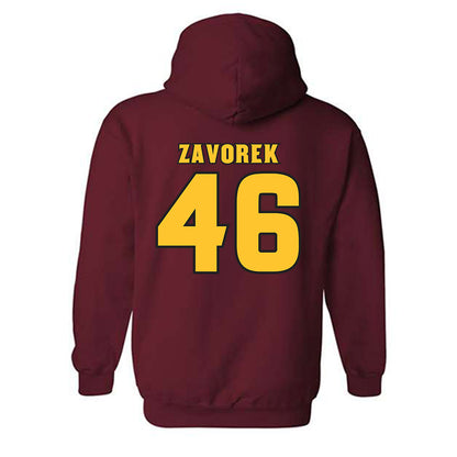 Arizona State - NCAA Baseball : Beckett Zavorek - Replica Shersey Hooded Sweatshirt-1