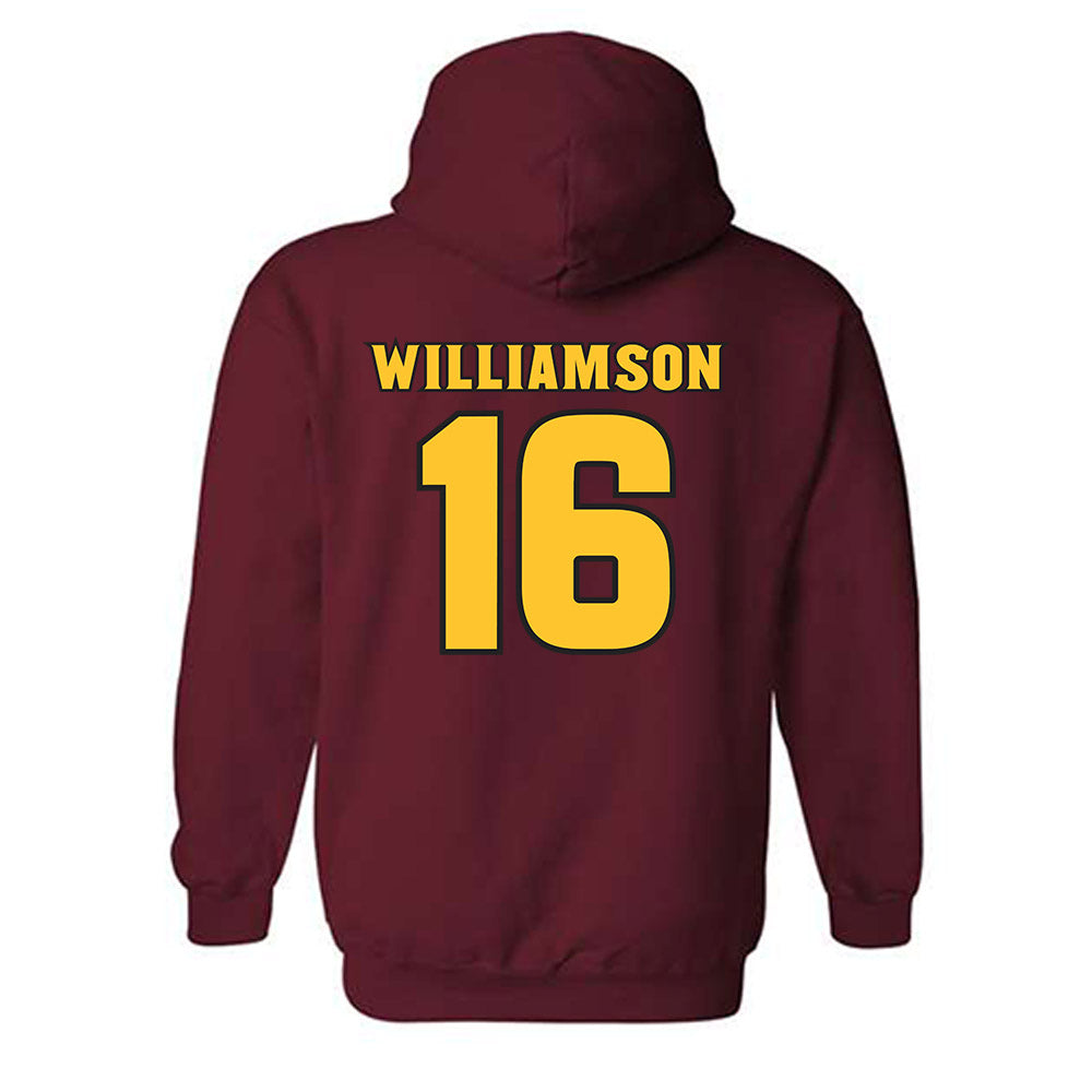 Arizona State - NCAA Beach Volleyball : Ava Williamson - Replica Shersey Hooded Sweatshirt