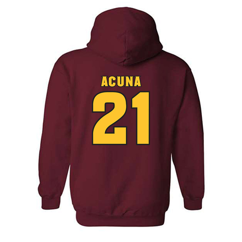 Arizona State - NCAA Softball : Yannixa Acuna - Replica Shersey Hooded Sweatshirt-1