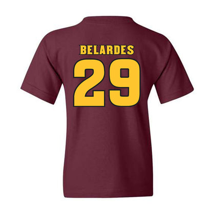 Arizona State - NCAA Baseball : Alec Belardes - Youth T-Shirt Replica Shersey