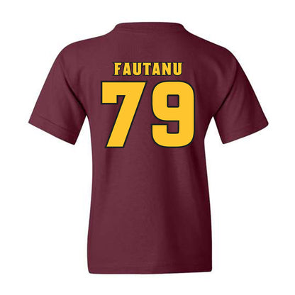 Arizona State - NCAA Football : Leif Fautanu - Youth T-Shirt Replica Shersey