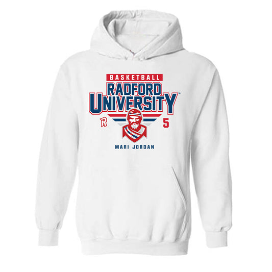 Radford - NCAA Men's Basketball : Mari Jordan - Classic Fashion Shersey Hooded Sweatshirt-0