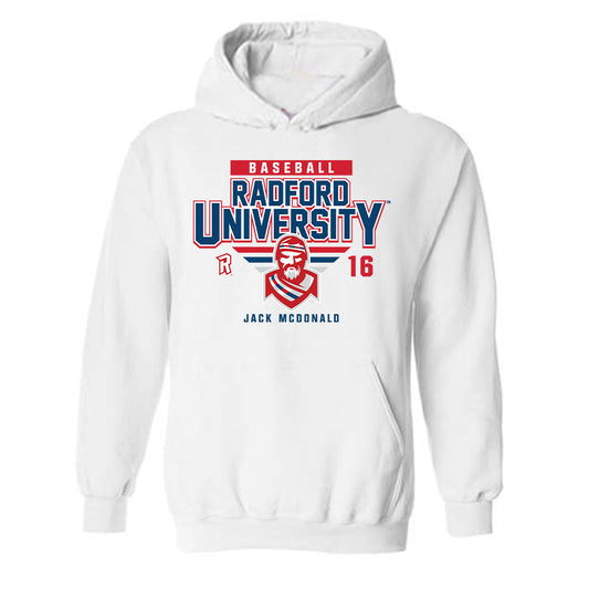 Radford - NCAA Baseball : Jack McDonald - Classic Fashion Shersey Hooded Sweatshirt