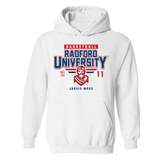 Radford - NCAA Men's Basketball : Jarvis Moss - Classic Fashion Shersey Hooded Sweatshirt