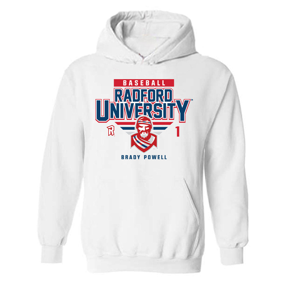 Radford - NCAA Baseball : Brady Powell - Classic Fashion Shersey Hooded Sweatshirt-0