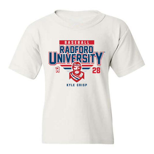 Radford - NCAA Baseball : Kyle Crisp - Classic Fashion Shersey Youth T-Shirt-0