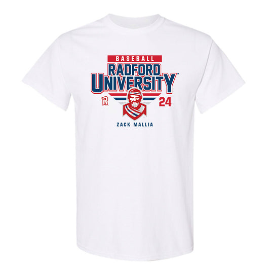 Radford - NCAA Baseball : Zack Mallia - Classic Fashion Shersey T-Shirt