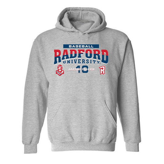 Radford - NCAA Baseball : Jacob Flicek - Classic Fashion Shersey Hooded Sweatshirt