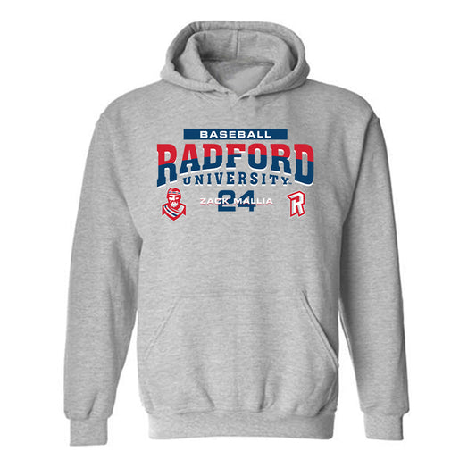 Radford - NCAA Baseball : Zack Mallia - Classic Fashion Shersey Hooded Sweatshirt