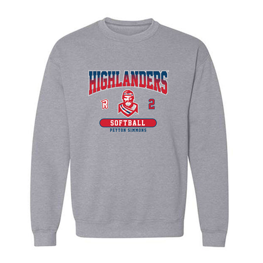 Radford - NCAA Softball : Peyton Simmons - Classic Fashion Shersey Crewneck Sweatshirt-0
