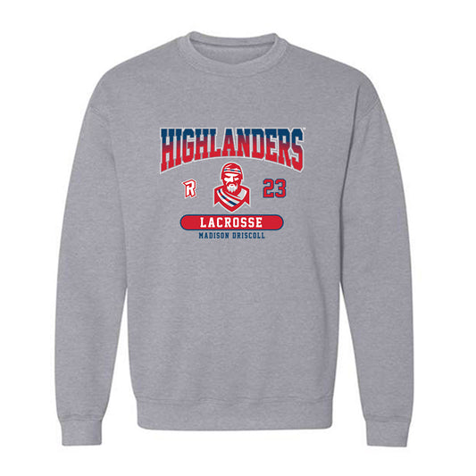Radford - NCAA Women's Lacrosse : Madison Driscoll - Classic Fashion Shersey Crewneck Sweatshirt-0