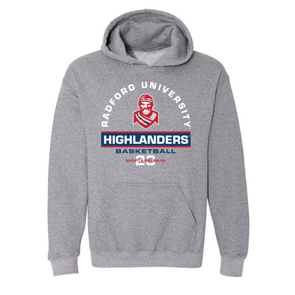 Radford - NCAA Women's Basketball : Makayla Firebaugh - Classic Fashion Shersey Hooded Sweatshirt