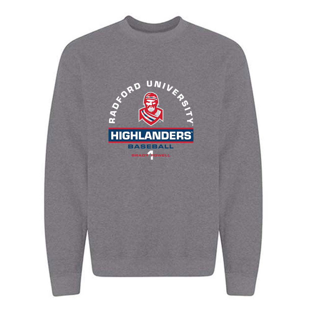 Radford - NCAA Baseball : Brady Powell - Classic Fashion Shersey Crewneck Sweatshirt-0