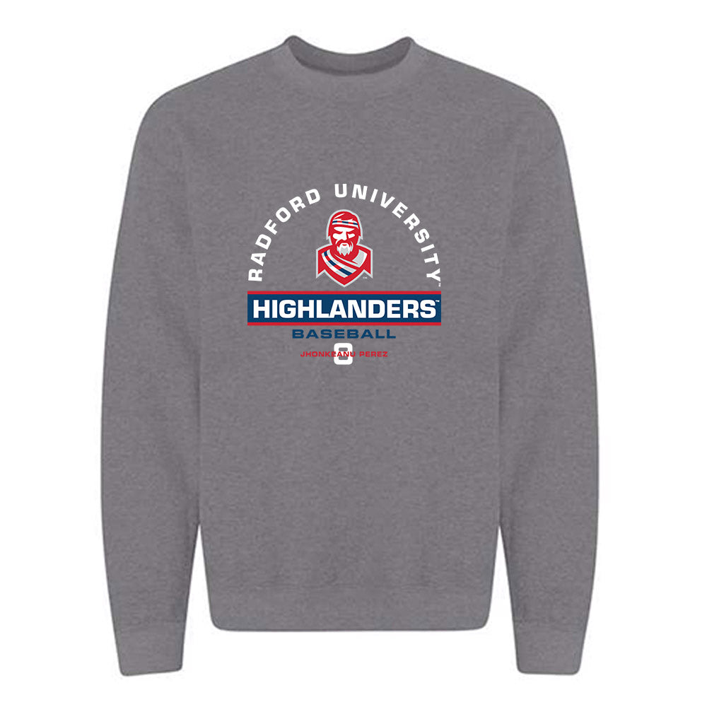 Radford - NCAA Baseball : Jhonkeanu Perez - Classic Fashion Shersey Crewneck Sweatshirt