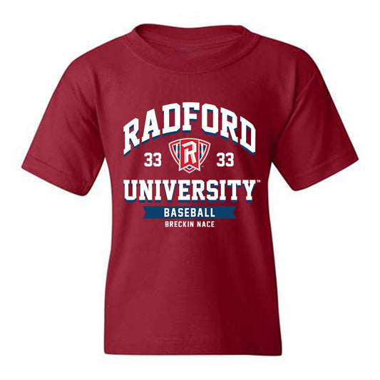 Radford - NCAA Baseball : Breckin Nace - Classic Fashion Shersey Youth T-Shirt-0