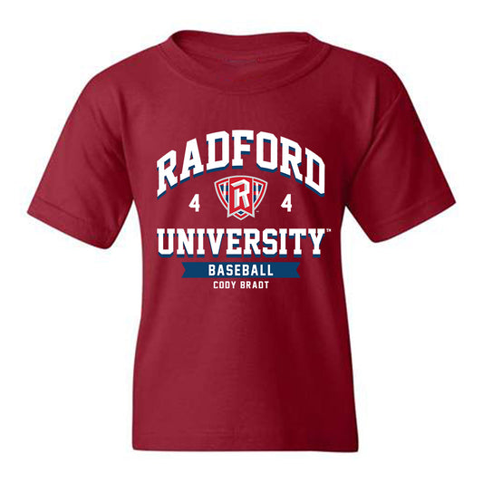Radford - NCAA Baseball : Cody Bradt - Classic Fashion Shersey Youth T-Shirt
