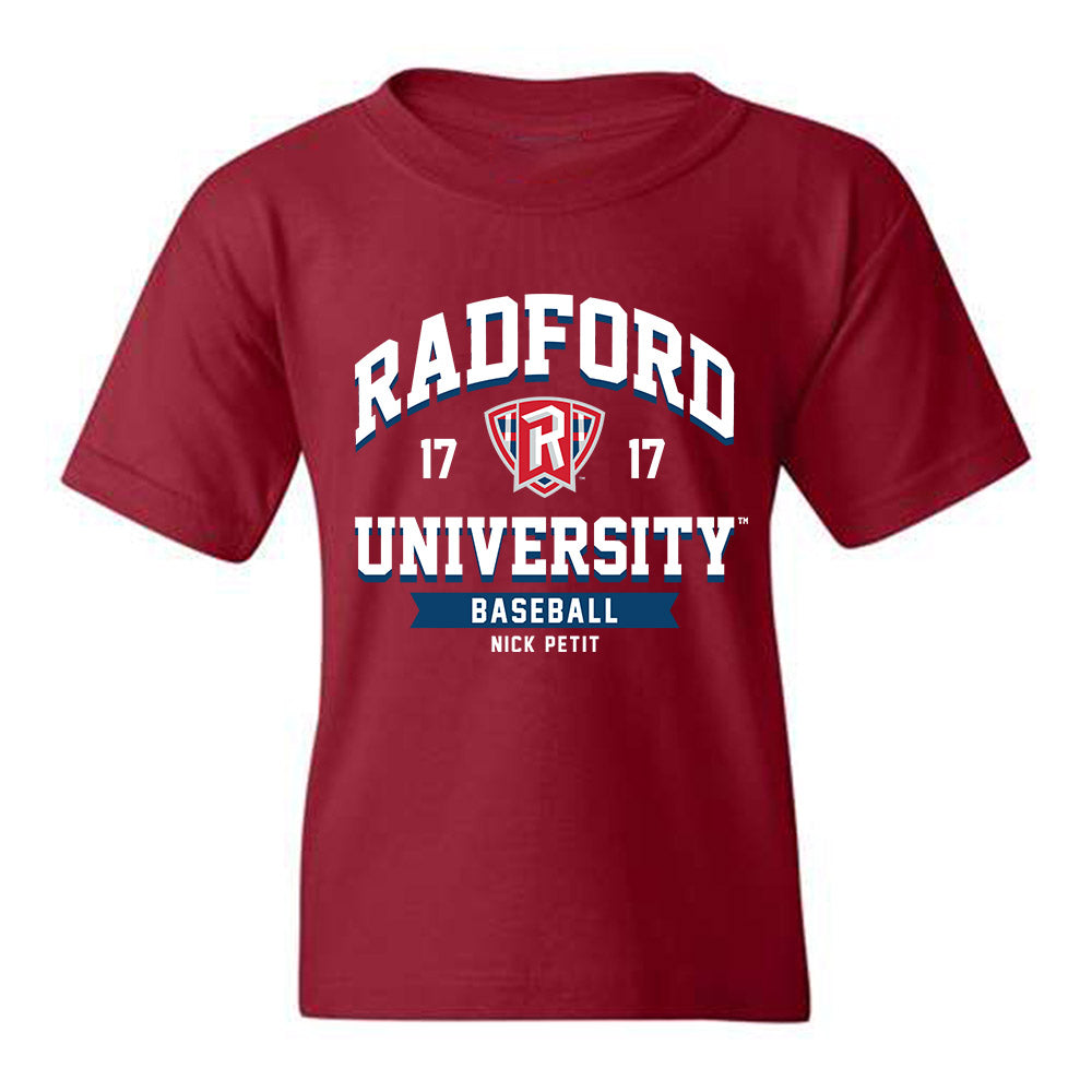 Radford - NCAA Baseball : Nick Petit - Classic Fashion Shersey Youth T-Shirt