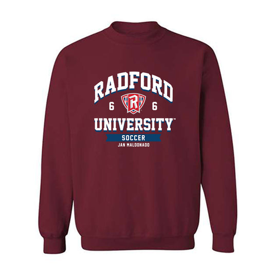 Radford - NCAA Men's Soccer : Jan Maldonado - Classic Fashion Shersey Crewneck Sweatshirt-0