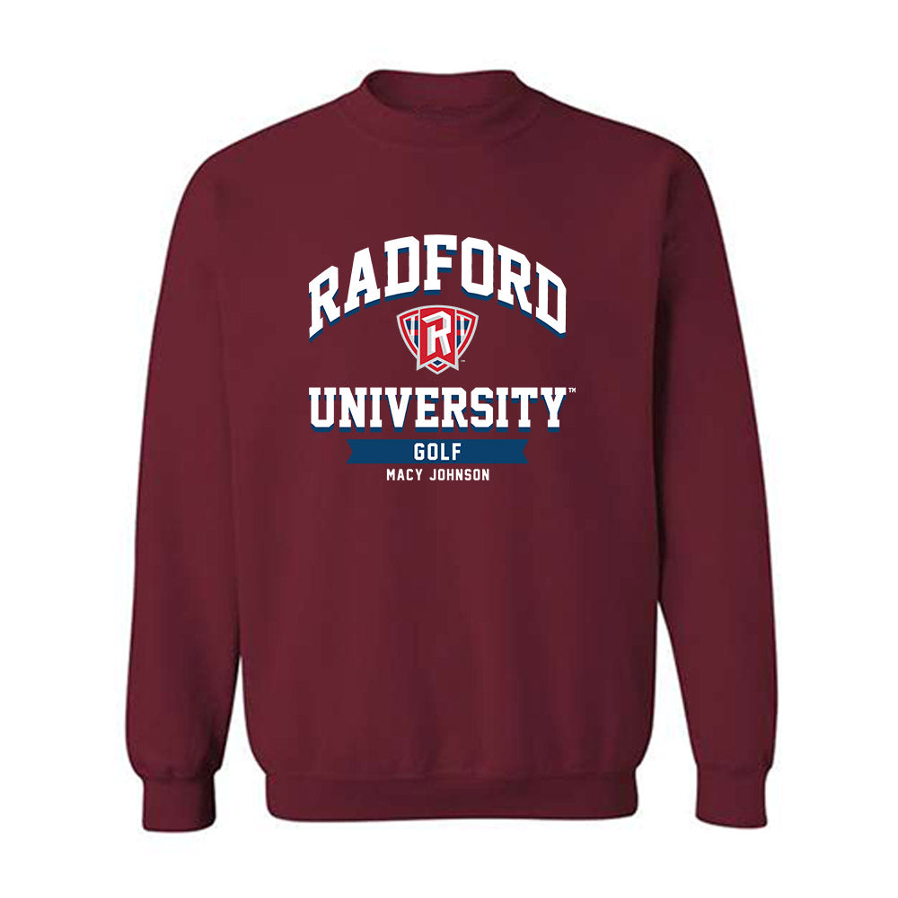 Radford - NCAA Women's Golf : Macy Johnson - Classic Fashion Shersey Crewneck Sweatshirt