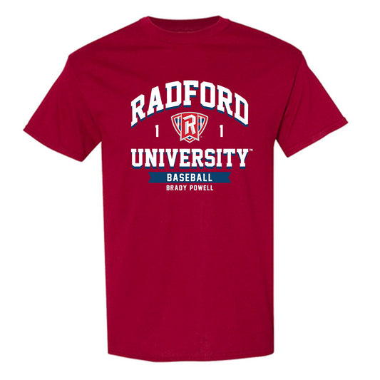 Radford - NCAA Baseball : Brady Powell - Classic Fashion Shersey T-Shirt-0