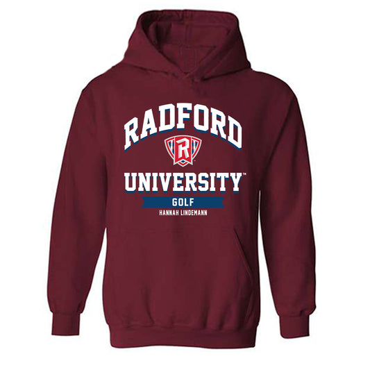 Radford - NCAA Women's Golf : Hannah Lindemann - Classic Fashion Shersey Hooded Sweatshirt