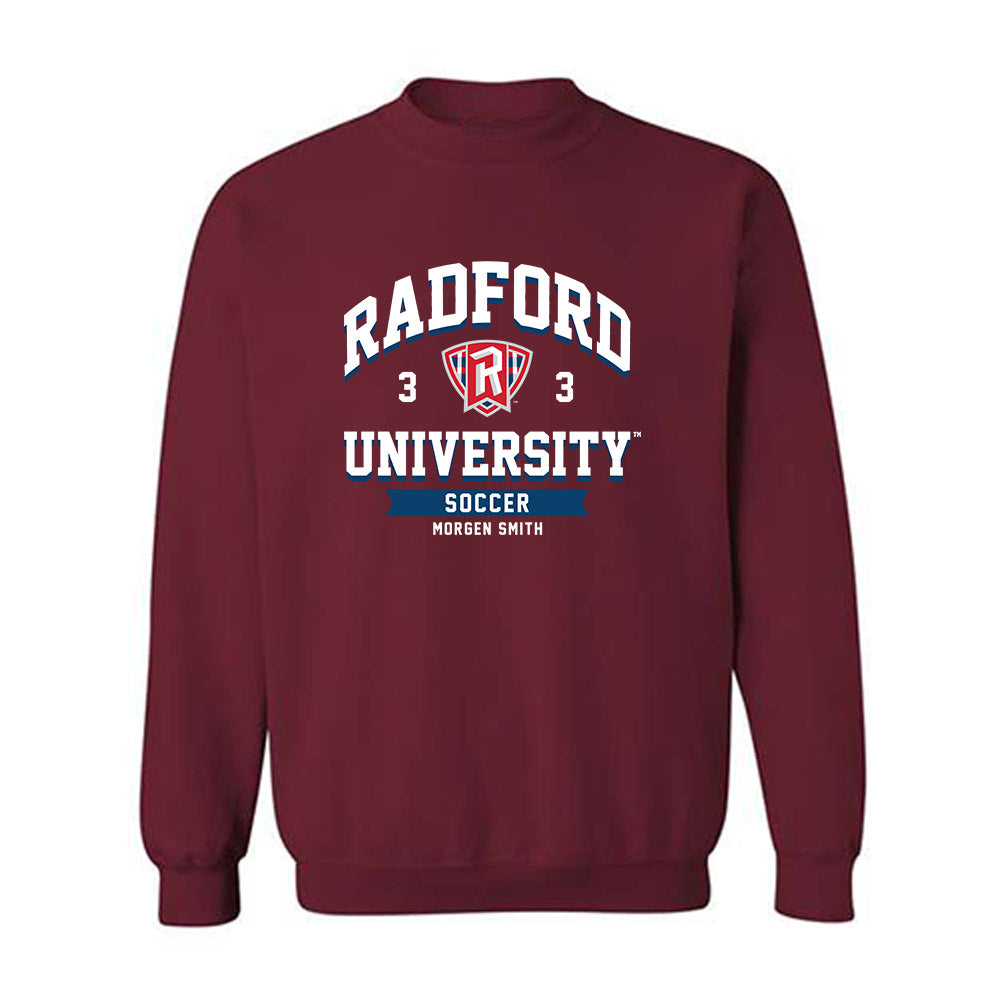 Radford - NCAA Women's Soccer : Morgen Smith - Classic Fashion Shersey Crewneck Sweatshirt-0