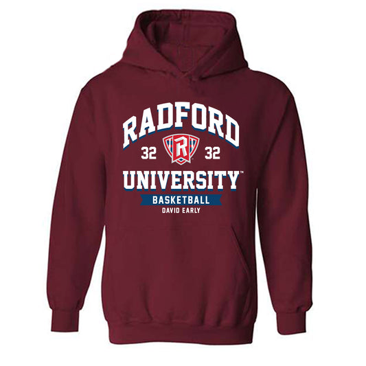 Radford - NCAA Men's Basketball : David Early - Classic Fashion Shersey Hooded Sweatshirt