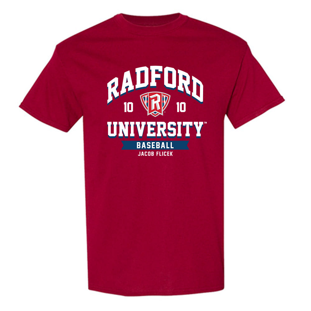 Radford - NCAA Baseball : Jacob Flicek - Classic Fashion Shersey T-Shirt