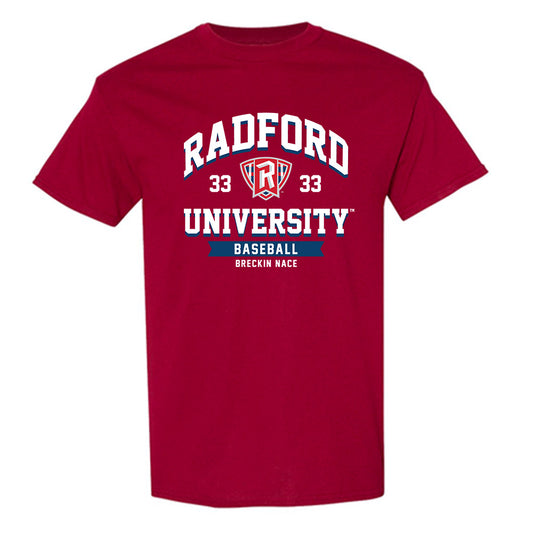 Radford - NCAA Baseball : Breckin Nace - Classic Fashion Shersey T-Shirt-0