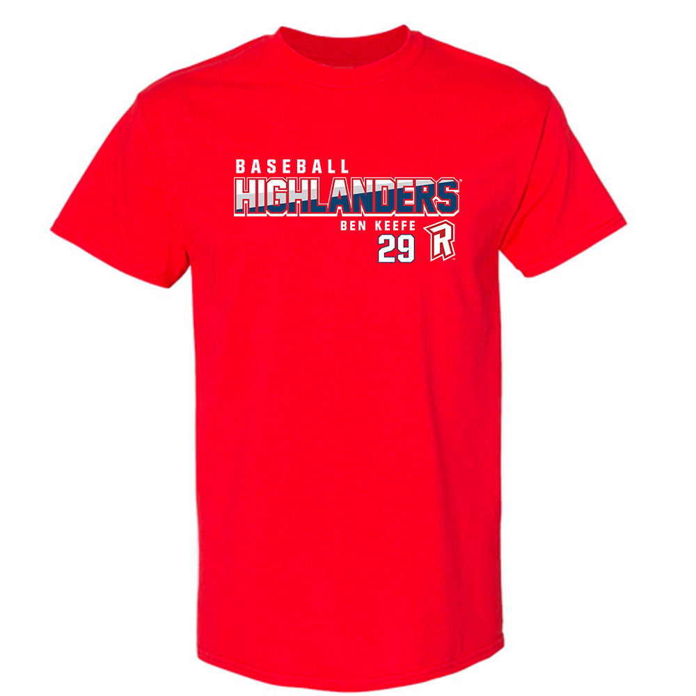 Radford - NCAA Baseball : Ben Keefe - Classic Fashion Shersey T-Shirt-0