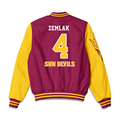 Arizona State - NCAA Men's Ice Hockey : Austin Zemlak - Bomber Jacket-1