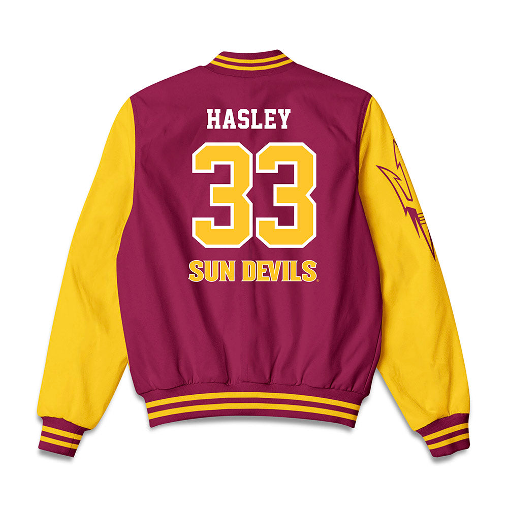 Arizona State - NCAA Men's Ice Hockey : Connor Hasley - Bomber Jacket-1