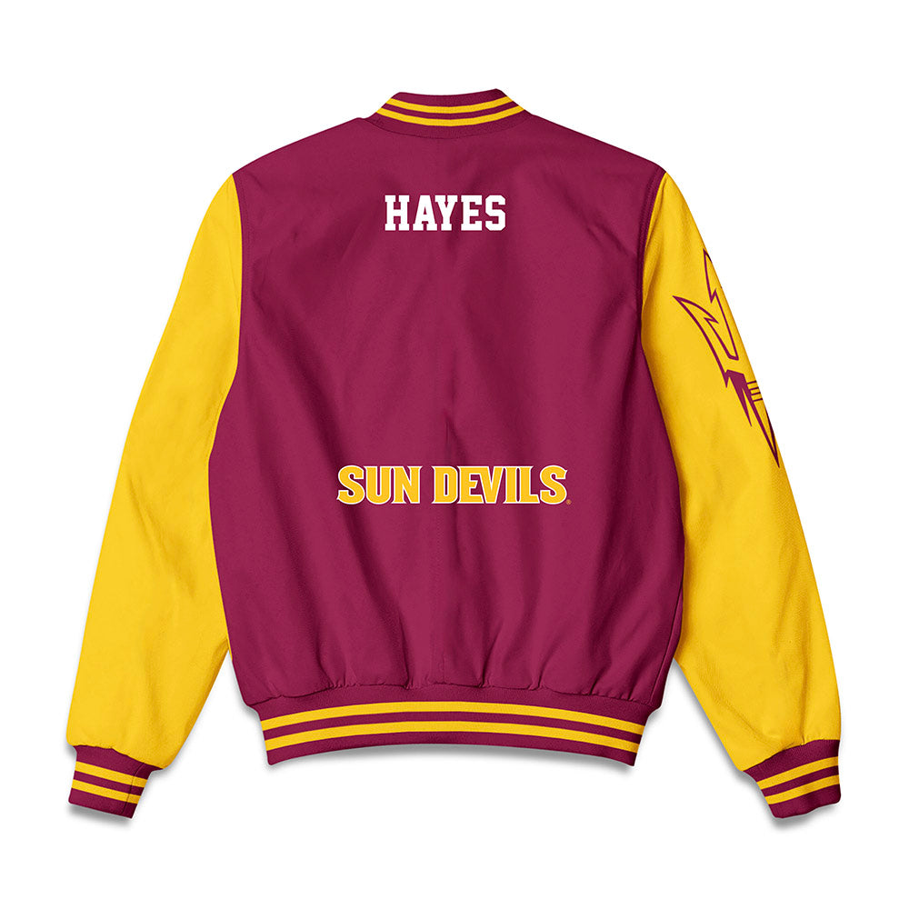 Arizona State - NCAA Women's Swimming & Diving : Kayden Hayes - Bomber Jacket-1
