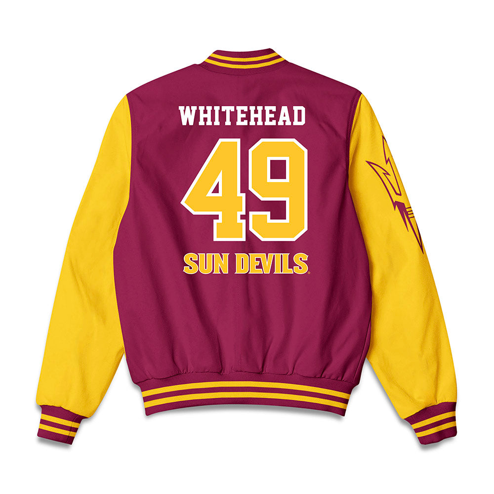 Arizona State - NCAA Men's Ice Hockey : Braxton Whitehead - Bomber Jacket-1